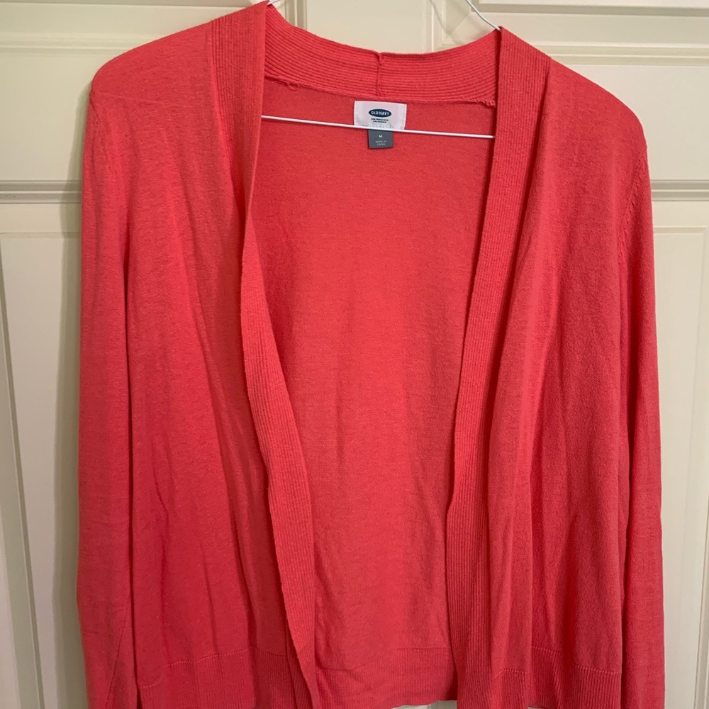 Old navy coral cardigan light weight